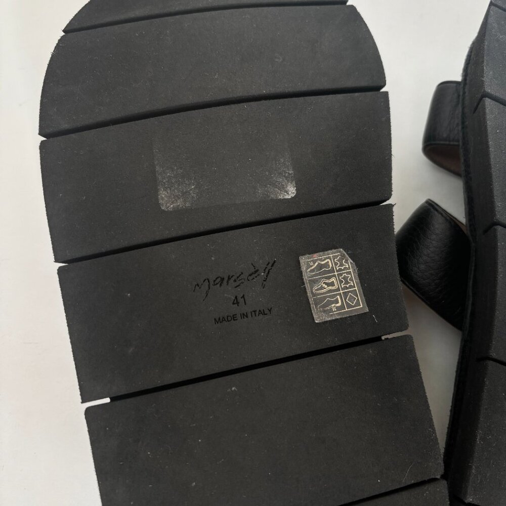 Marsèll Intagliato Scalzato Black Chunky Slider Sandals size - Picture 9 of 9